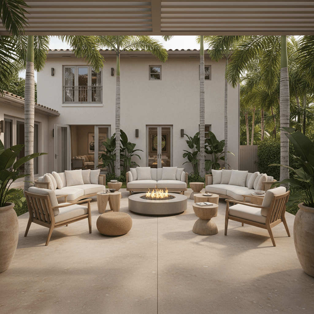 concrete patio miami beach