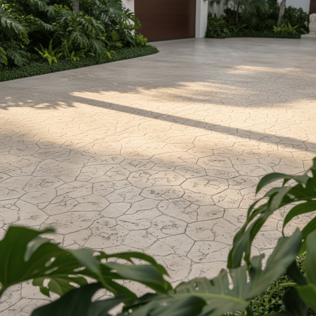 stamped concrete miami beach