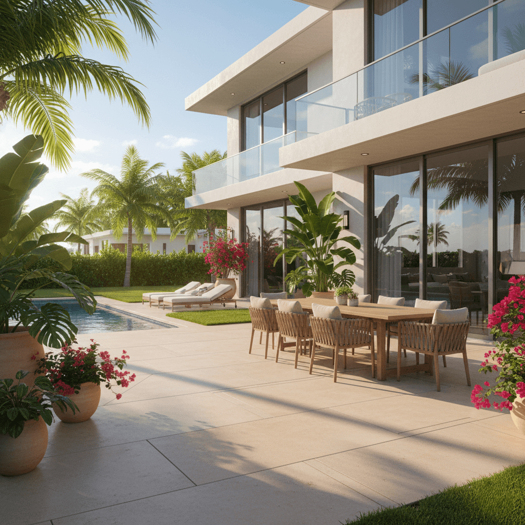 concrete patios miami beach