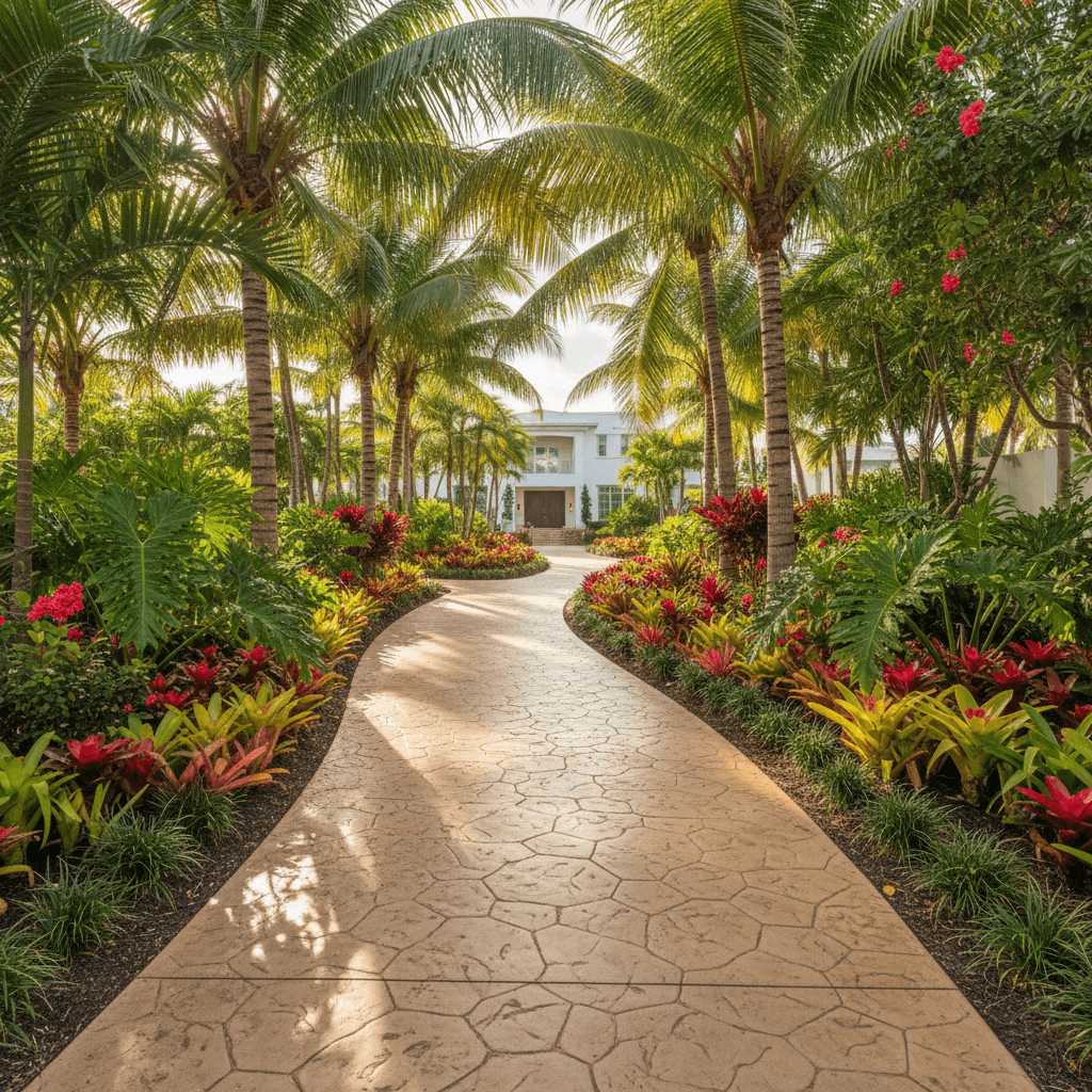 concrete walkways miami beach