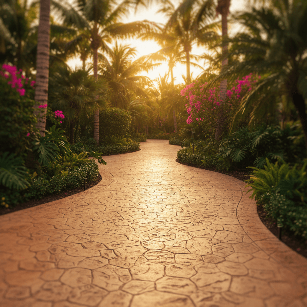 concrete walkways miami beach