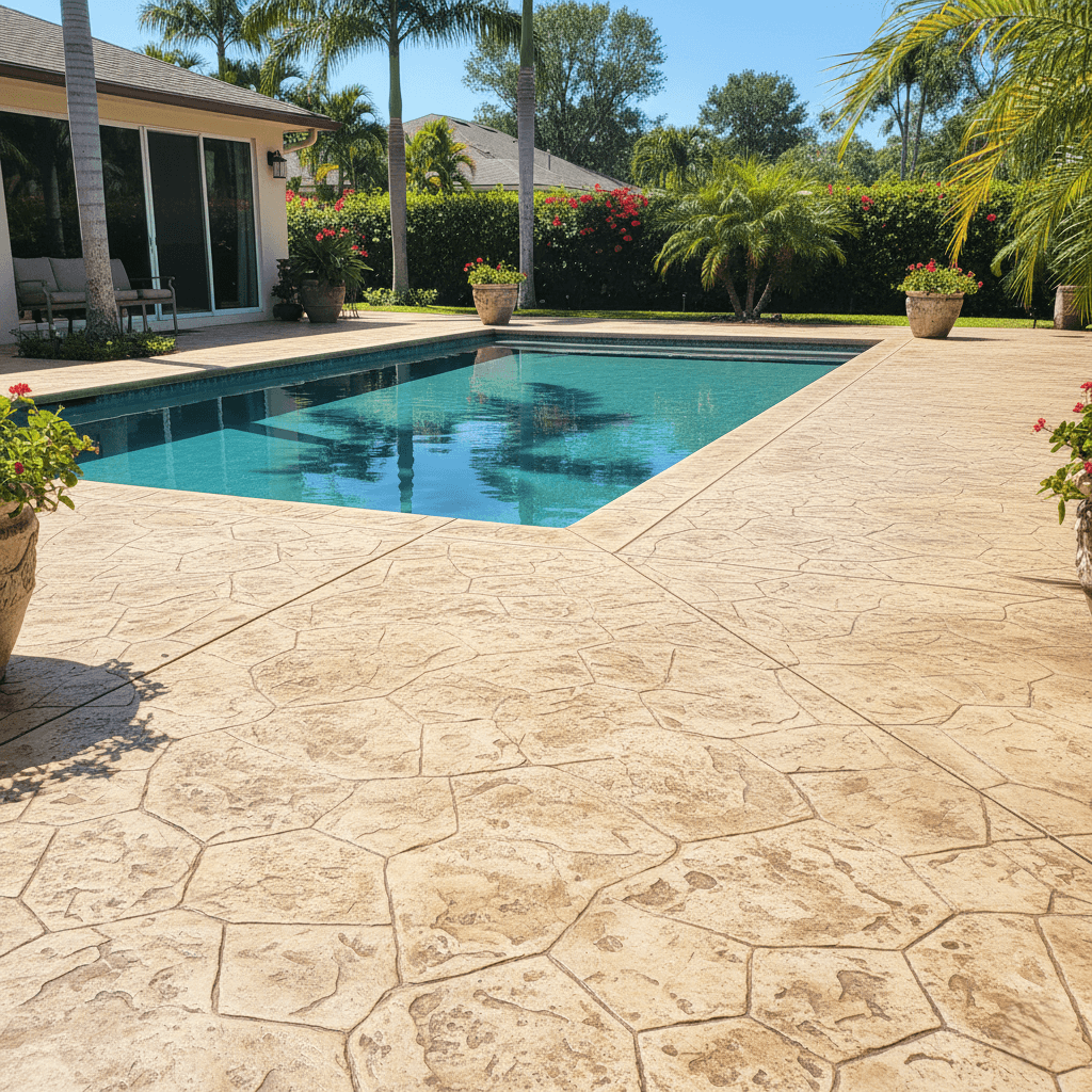 stamped concrete miami beach