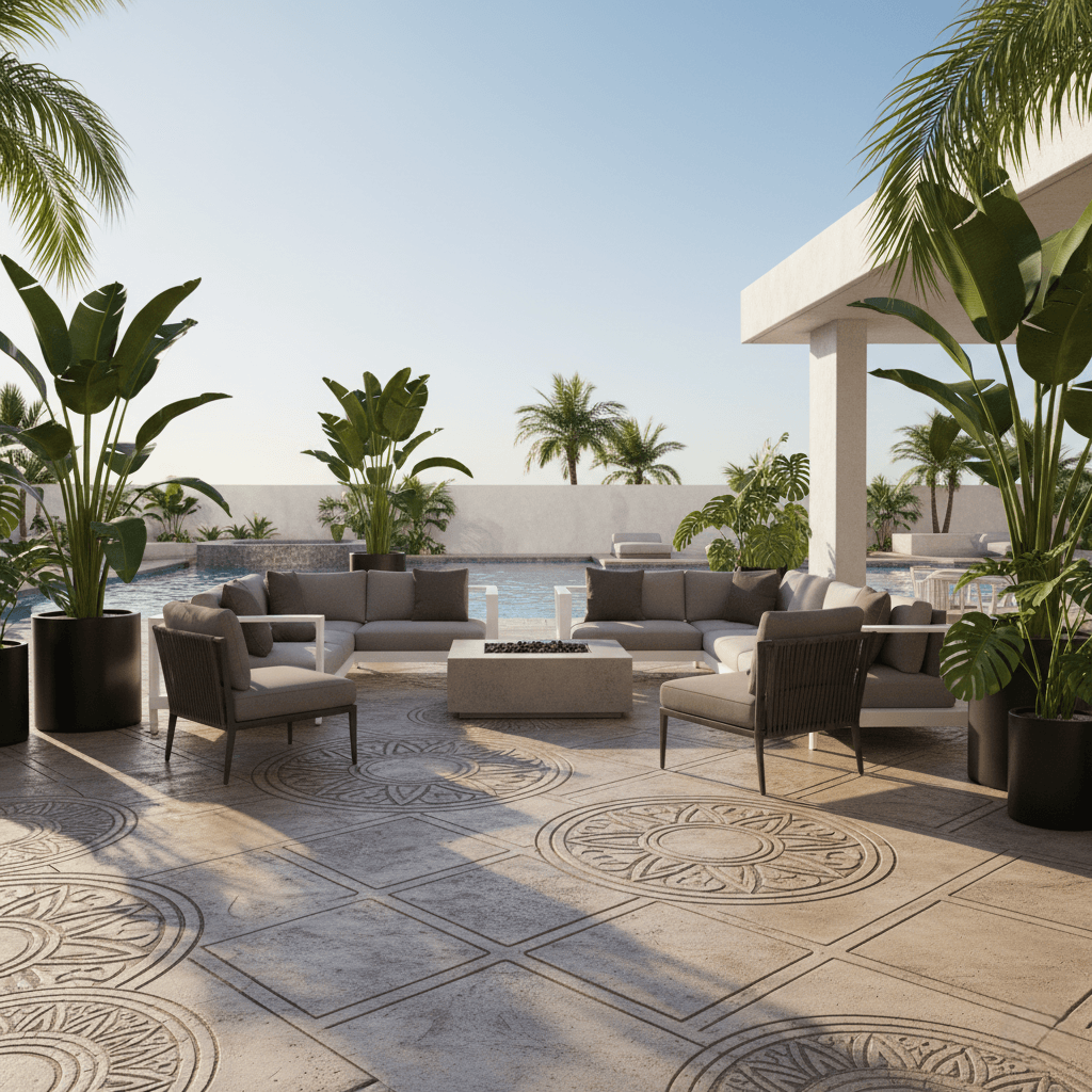 stamped concrete miami beach