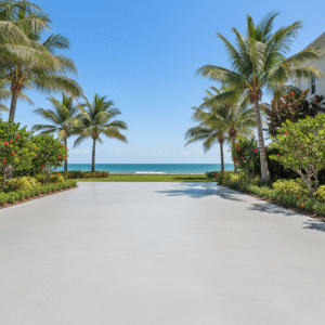 concrete driveway miami beach