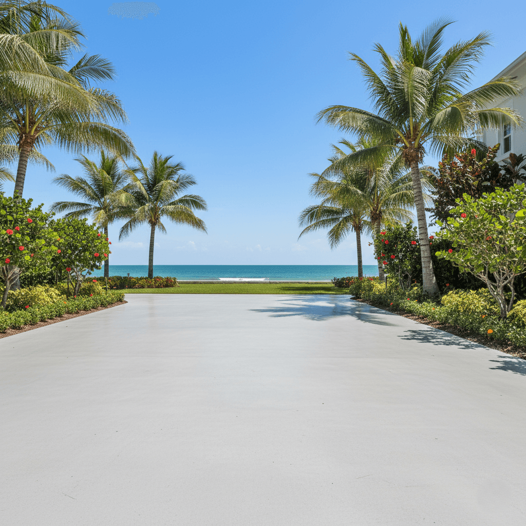 concrete driveway miami beach