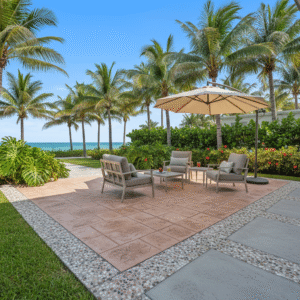 concrete patio miami beach