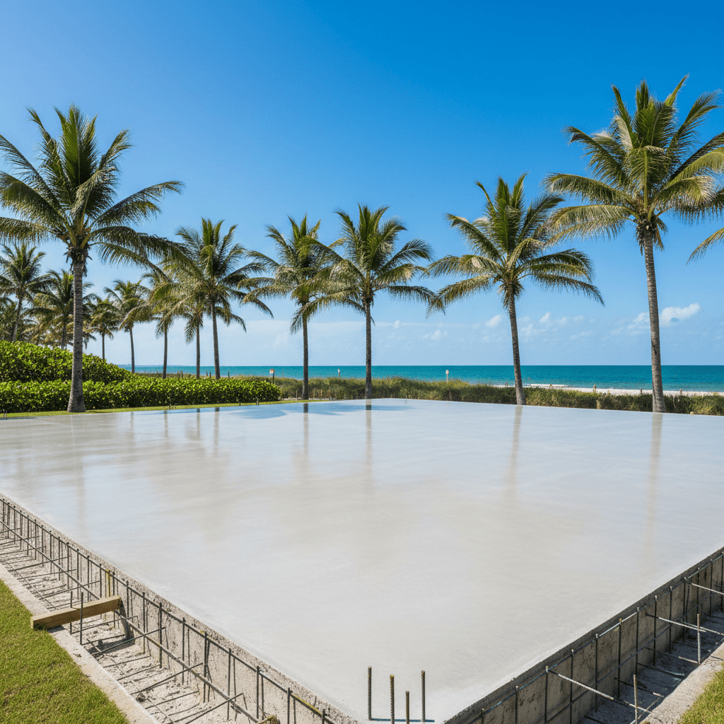 concrete slab miami beach