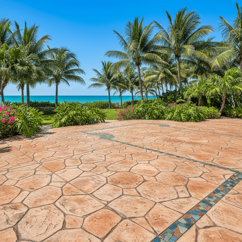 stamped concrete miami beach