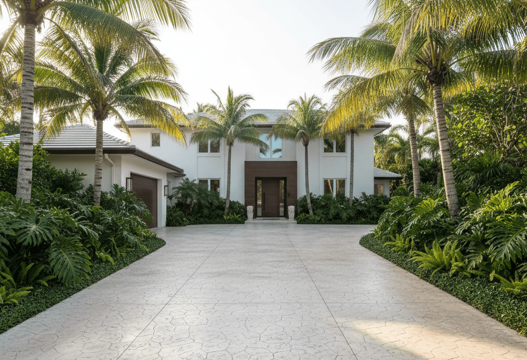 concrete driveway miami beach